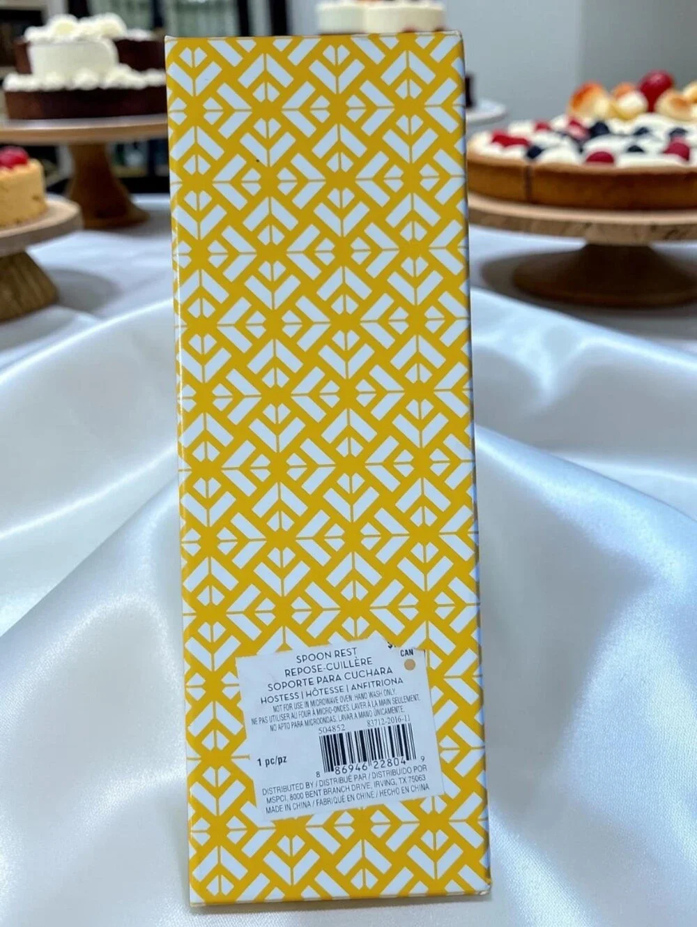 NWT 2018 White Ceramic My Dessert Spoon Rest Porte-Cuillère Soporte Para Cuchara